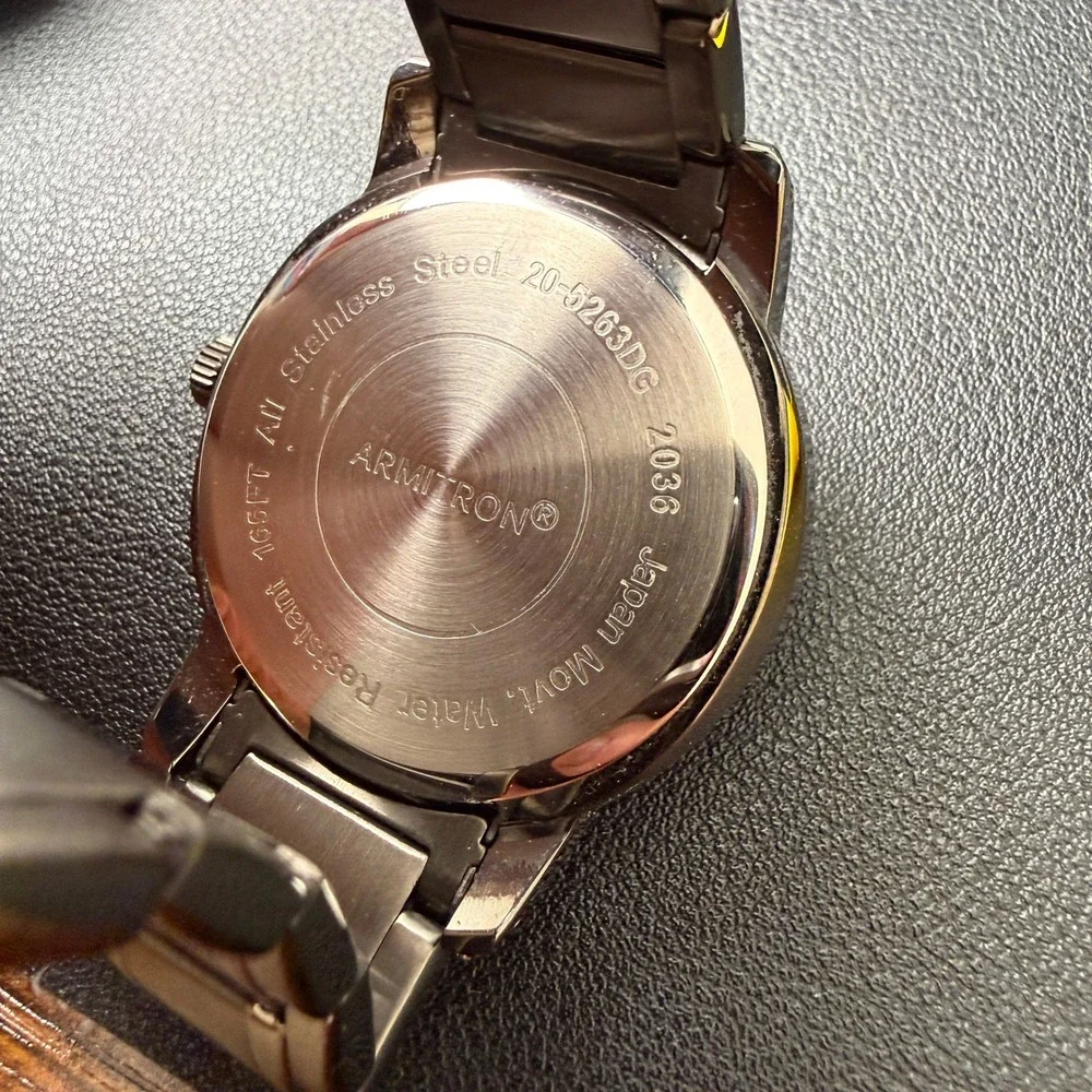 MSRP‎ $75 Armitron 20/5263DG Men's Diamond-Accented Bracelet Watch New